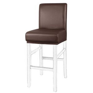 Waterproof Bar Stool Covers Counter Short Back Chair Coffee Color